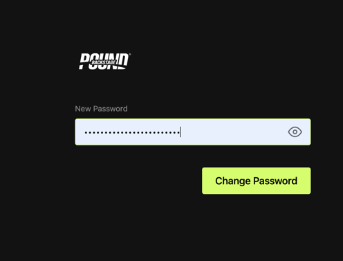 BACKSTAGE change password example